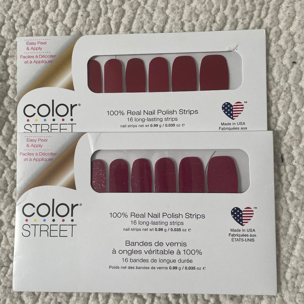 RETIRED COLOR STREET NAIL POLISH STRIPS BUNDLE - REDS